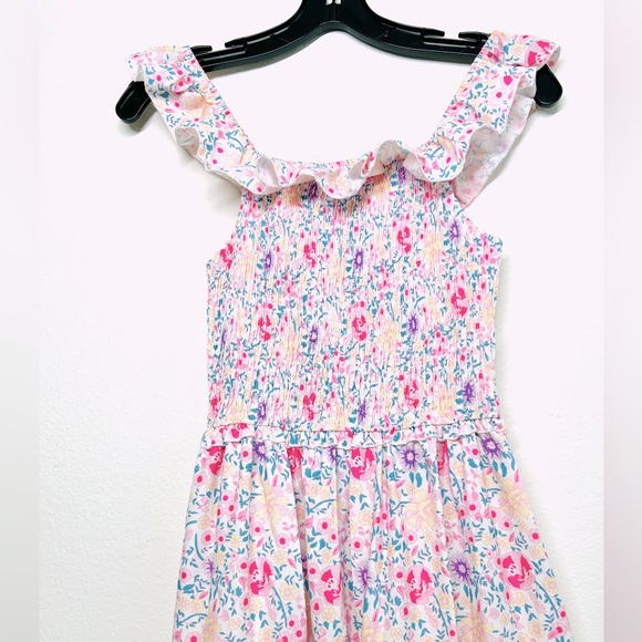 Anna Kaci Floral Pink Ruched Ruffle Off-Shoulder Maxi Dress - Picture 6 of 6